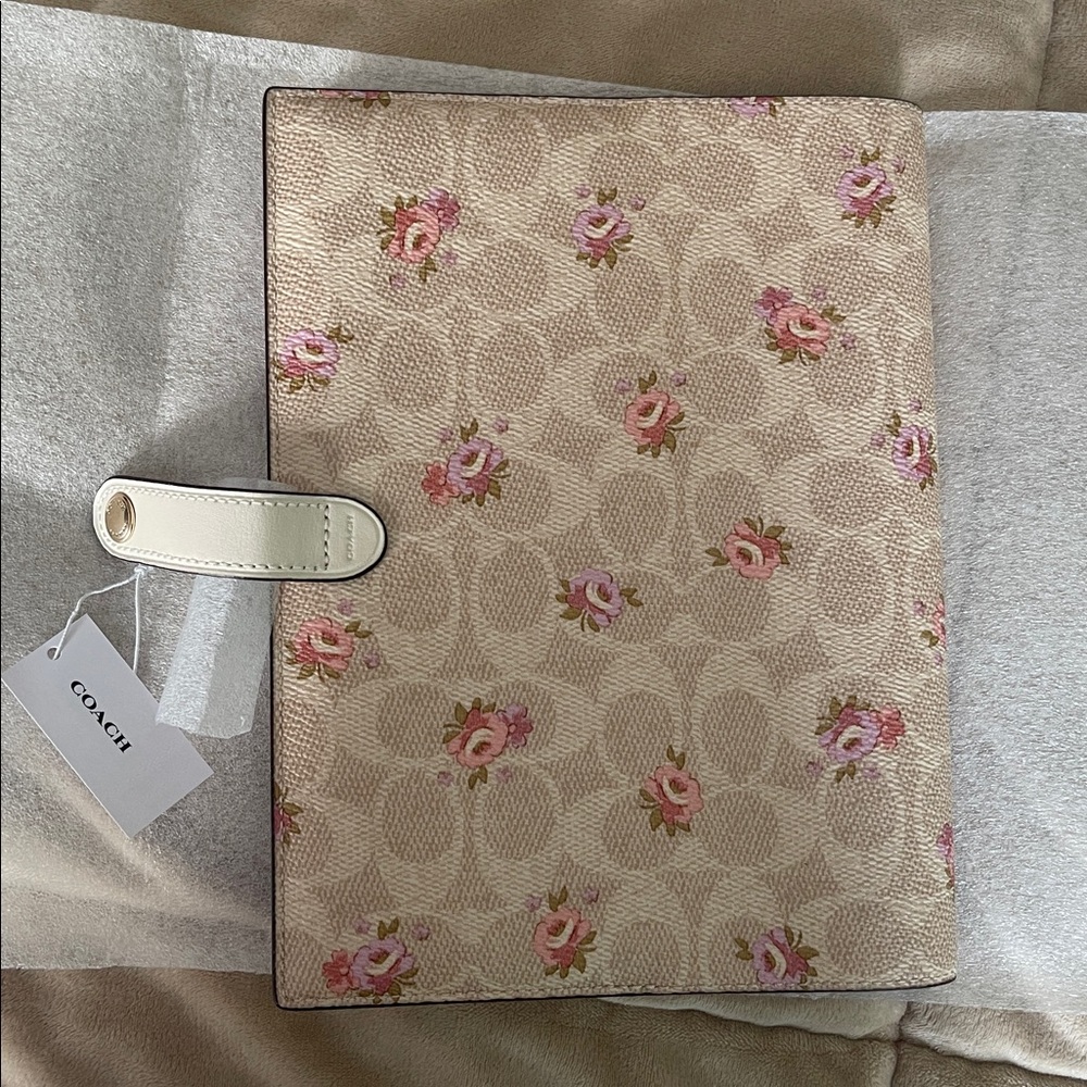 COACH Notebook with Pink Floral Print - Picture 2 of 7